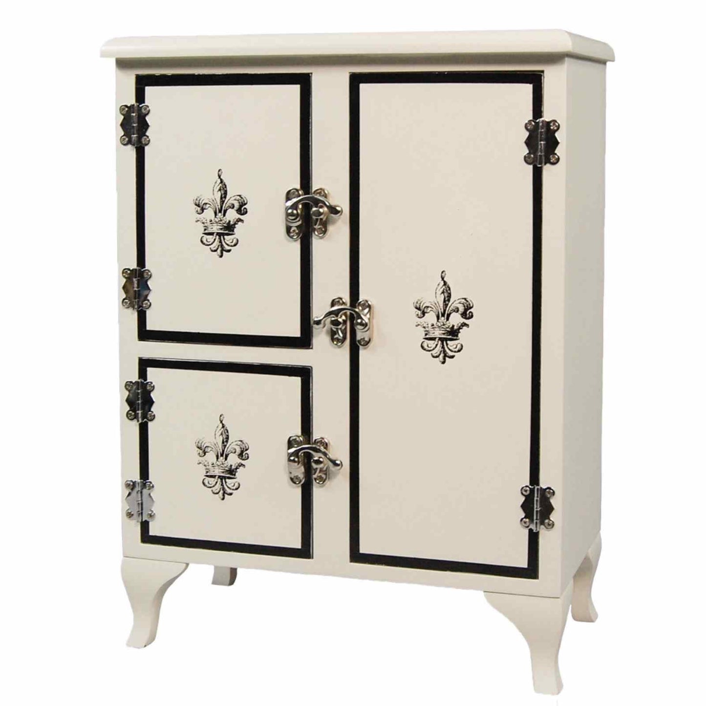 THE QUEEN'S TREASURES 18 Inch Doll Furniture, 1930's American Style Vintage Wooden Icebox for Kitchen Food Storage, Fits 18 Inch American Girl Dolls