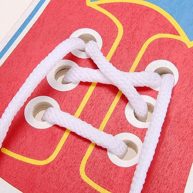 BWESOO 2 PCS Red Shoes Learning Toy Kits Learn to Tie Your Own for Kids Practical Learning Toys for Young Children Training Board Kids Toddler Early