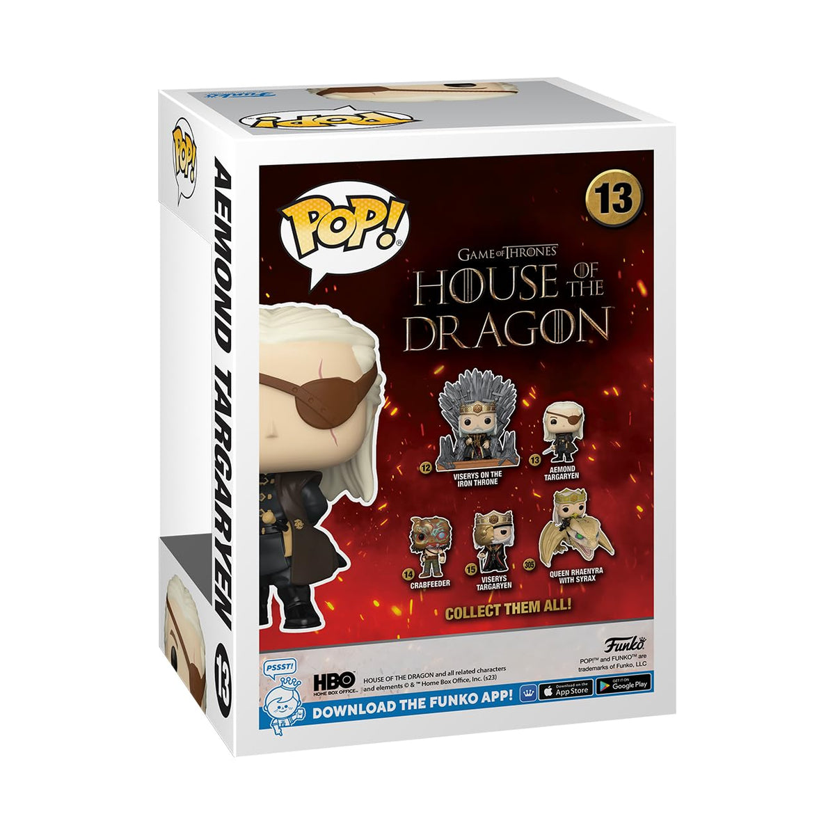 Funko POP! TV: House of The Dragon - Aemond Targaryen - 1/6 Odds for Rare Chase Variant - Collectable Vinyl Figure - Gift Idea - Official Merchandise