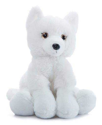 The Petting Zoo Arctic Fox Stuffed Animal Plushie, Gifts for Kids, Wild Onez Wildlife Animals, Fox Plush Toy 9 inches