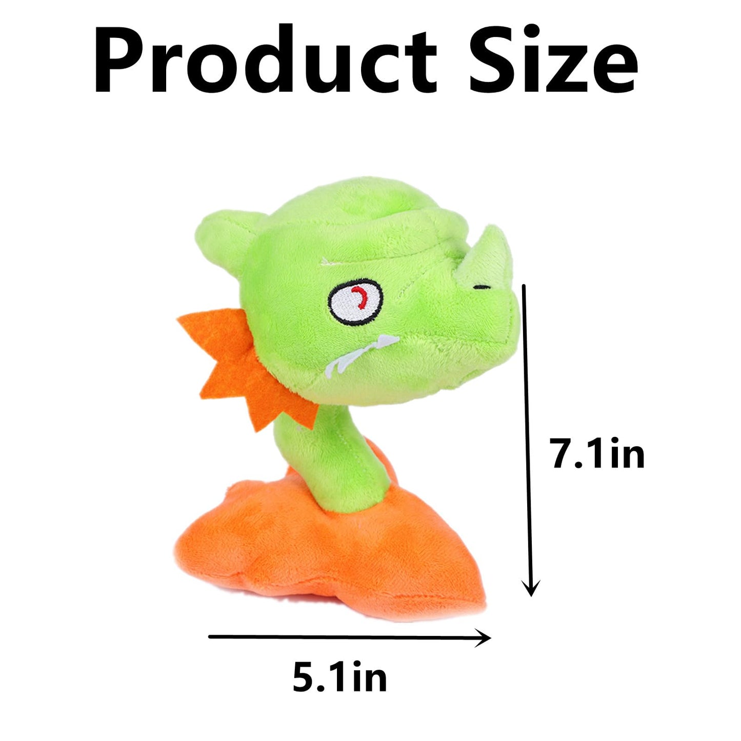 JHESAO 7.5" Plants and Zombies Snapdragon Plush Zombies Toys PVZ Plushies 1 2 Stuffed Soft Doll for Children Fans, Great Gift for Halloween, Christmas