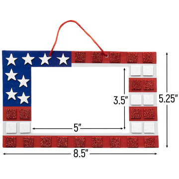 Fun Express Adhesive Jewel Mosaic Flag Frame CK-12 - Craft Kits - 12 Pieces