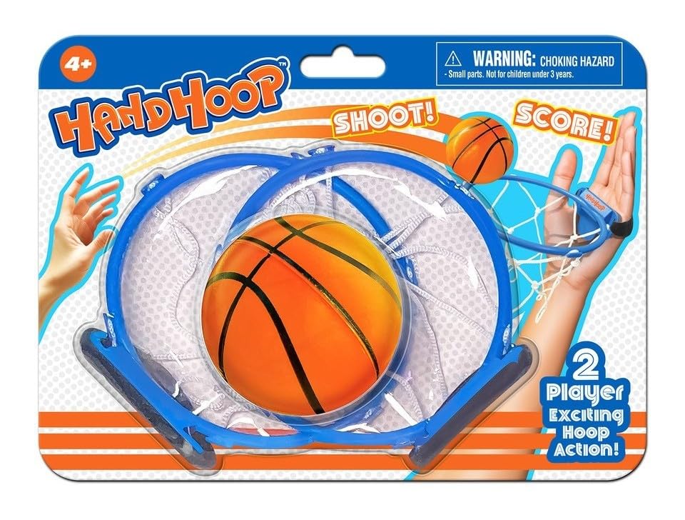 HANDHOOP - Wearable Basketball Game for Kids & Adults, Portable Active Play Set, 2 Hoops + Ball, Indoor & Outdoor Toss Game, Ages 4+, Family & Party