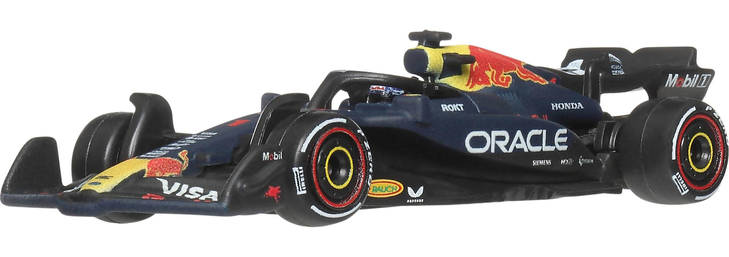 Hot Wheels 1:64 Scale Premium Die-Cast Formula 1 Collectible Toy Race Car with Real Riders Tires & Metal/Metal Body & Chassis