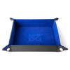 FanRoll Fold Up Velvet Dice Tray w/PU Leather Backing: Blue, Role Playing Game Dice Accessories for Dungeons and Dragons