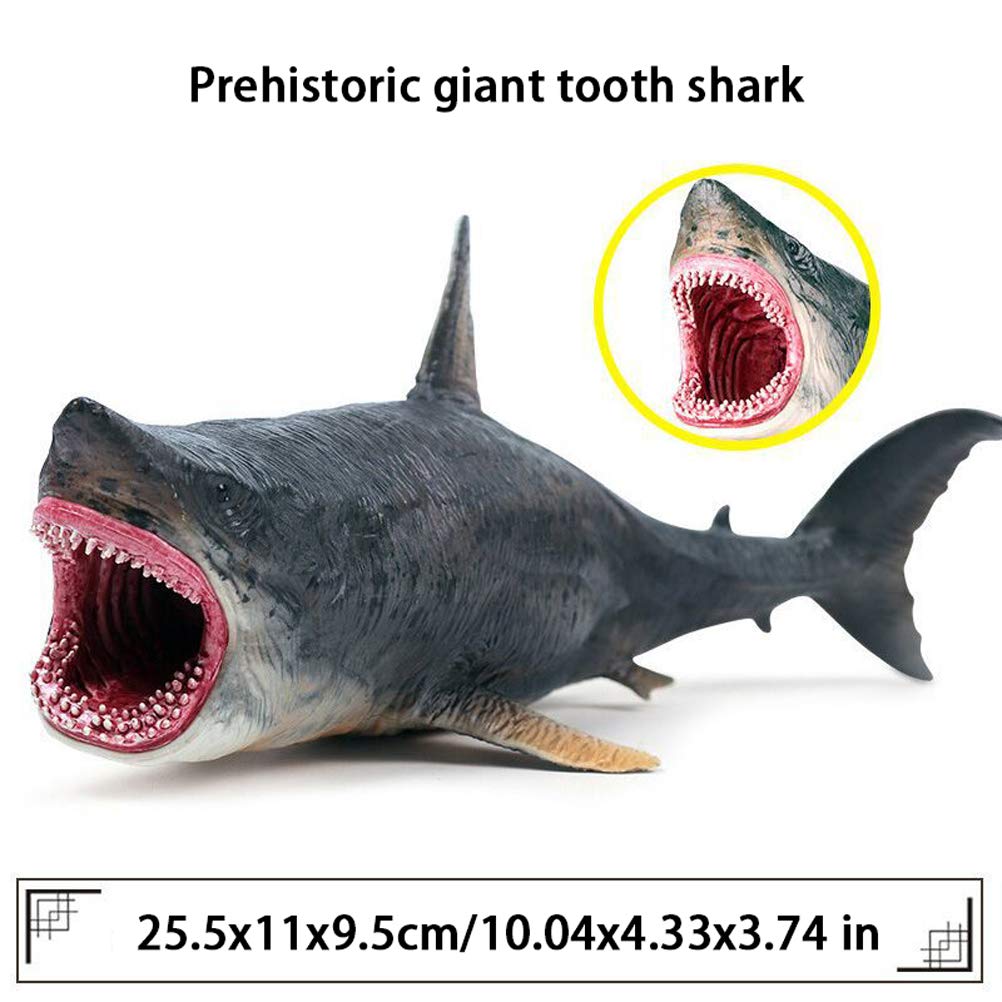 FLORMOON Megalodon Toys Figures - Realistic Huge Shark Figurine - Under Sea Creature Shark Toy, Educational Toy, Cake Topper Gift for Kids