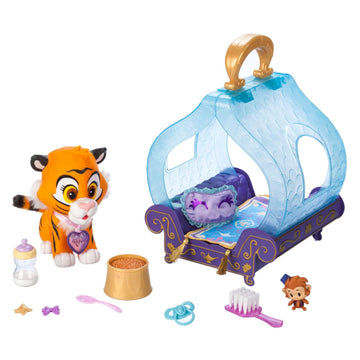 Disney Store Action Toys Princess Pet Play Set - Rajah Tiger Toy Set - Fun Playsets Princess Toys Perfect for Little Kids - Comes with Rajah, Bed, Abu