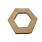10pcs Natural Wooden Hexagon Pendant Pure Natural Beech Wood Animal Shape for Handmade Home Decoration Craft Accessory (Hexagon 10pcs)