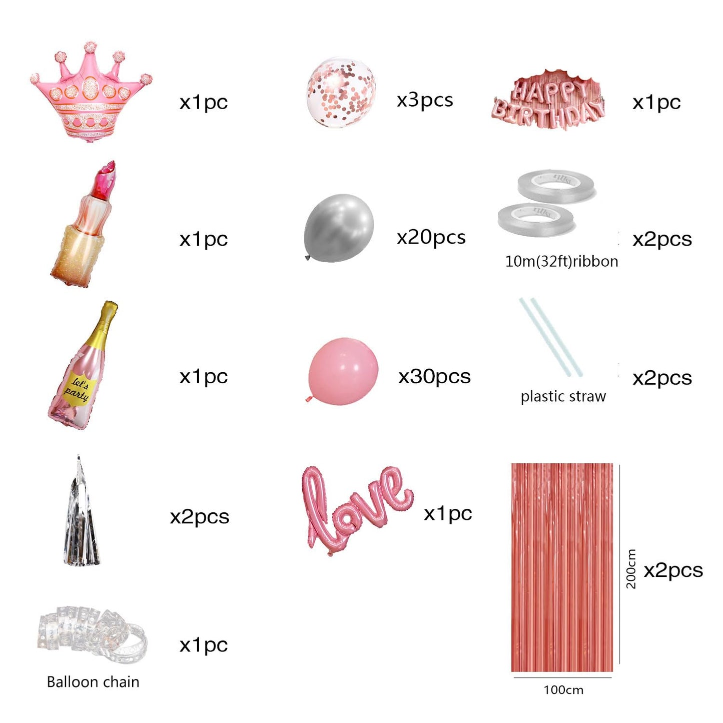 pink birthday decorations for women ?happy birthday party decorations for girls?pink Fringe Curtain?happy birthday banner?happy birthday