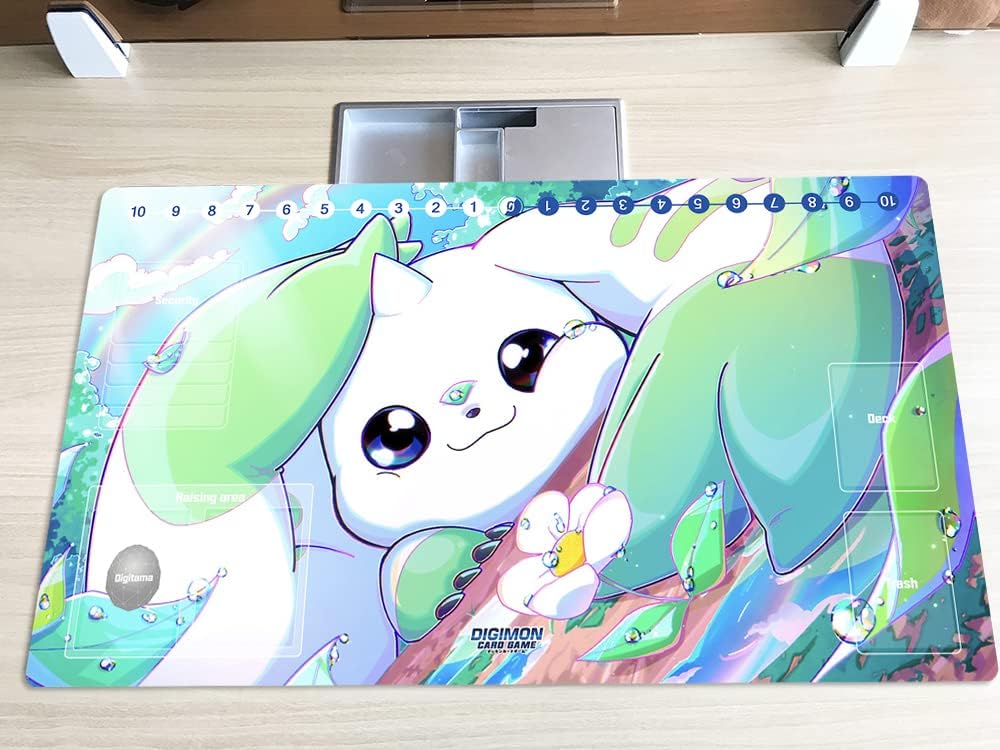 Mlikemat New DTCG Duel Playmat Digimon Board Terriermon Trading Card Game Mat Desk Pad + Free Bag (ZD002-653-SM)