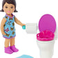 Barbie Skipper Babysitters, Inc. Playset with Brunette Doll in Butterfly Dress, Potty & Bathroom-Themed Accessories