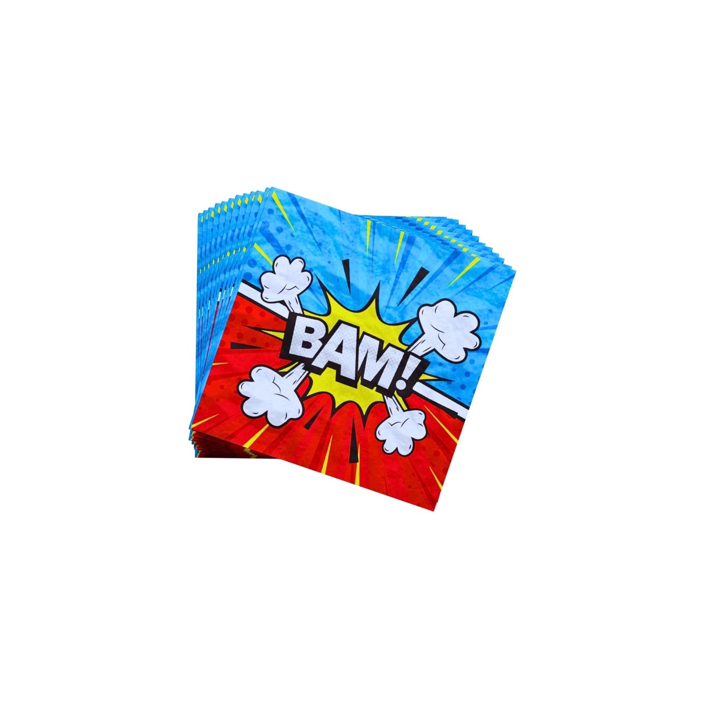 Blue Orchards Superhero Plates and Napkins (52 Pieces for 16 Guests) - Decorations, Super Hero Birthday for Boys, Plates and Napkins Supplies
