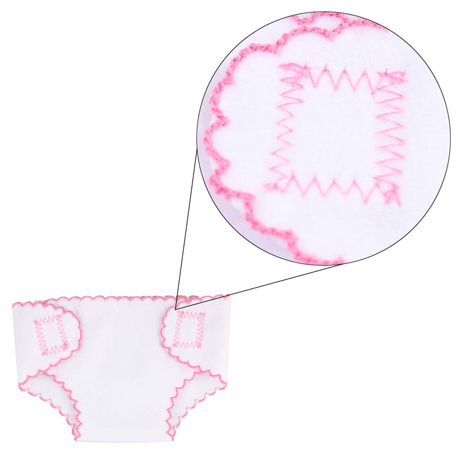 ONEST 8 Pieces Doll Diapers Doll Underwear for 14 to 17 Inch New Born Dolls and American 18 Inch Dolls Clothes and Accessories