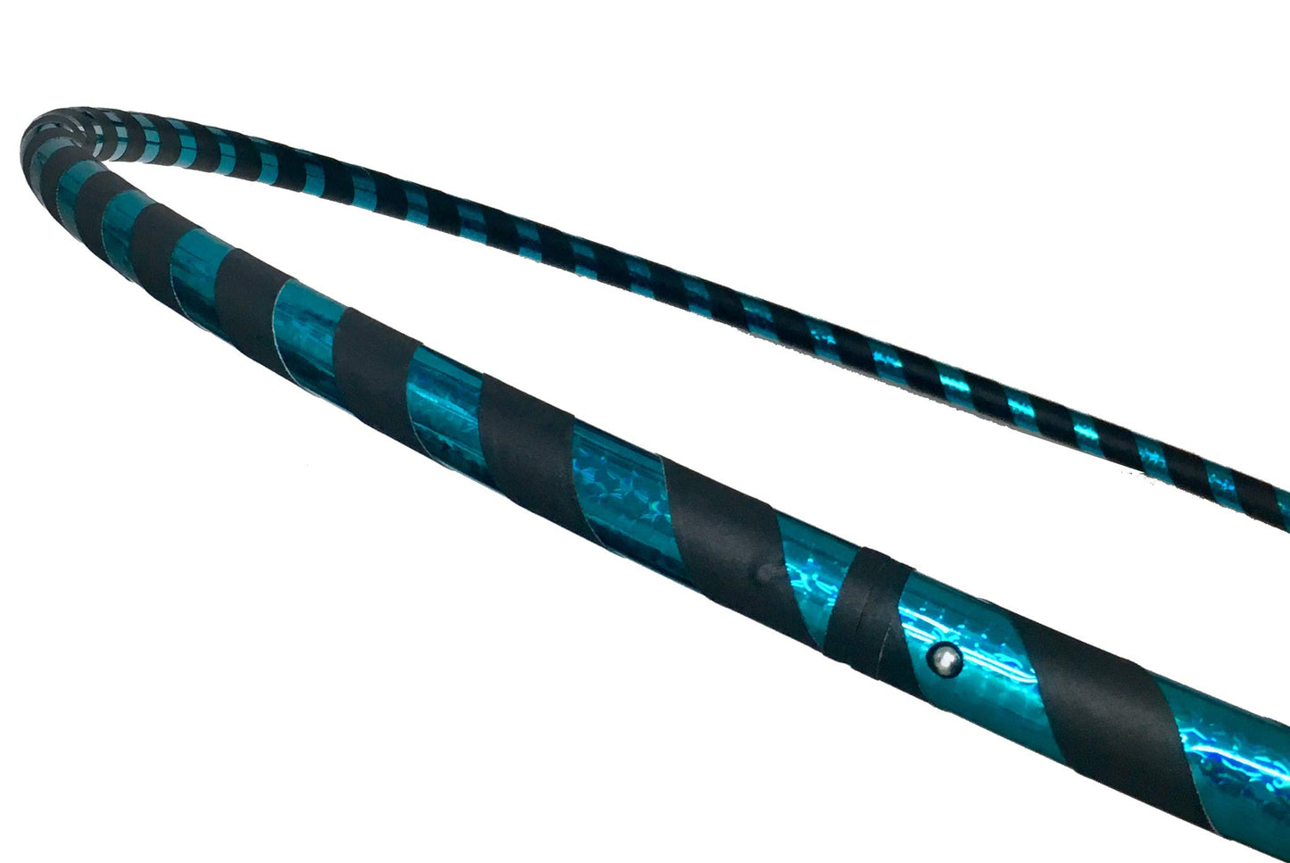 SpinMajik Beginner Exercise Hula Hoop for Fitness and Fun Made for Adults Weighted at 1 Pound (Choose Your Size and Tape Job) (Teal Prismatic, 40)