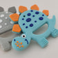Bebe Mondo Dinosaur Baby Teething Toys 3-6 6-12 Months, Teethers for Babies 0-3-6-12 Months for Teething Relief, Baby Gift, Baby Teether Toys