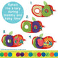 Eric Carle Very Hungry Caterpillar Activity Apple and Plush - Crinkle Texture Inside and Attached Leaf Teether - Hanging Loop for On The Go Fun