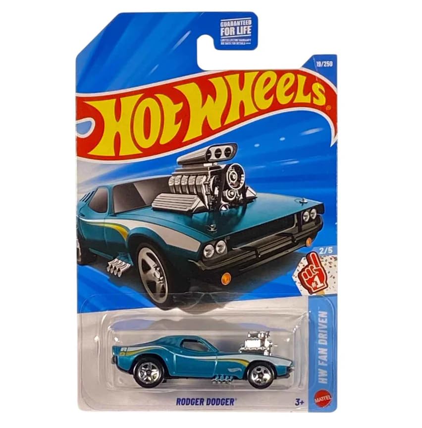 Hot Wheels Rodger Dodger [Teal] Fan Driven 2/5, 19/250, 1:64 Scale Diecast Toy Vehicle
