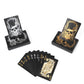Ivymei 2 Pack Black Silver Skull Playing Cards Waterproof Poker Cards Plastic Gold Foil Poker,PVC High Flexible (Black)