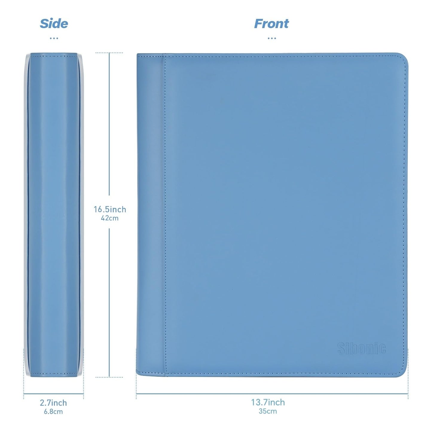Sibonic 9 Pocket TopLoader Binder, Holds 360 3”x4” Toploader Hard Cases, Sleeves Card Collection Binder, 20 Double Sided Pages, Compatible with
