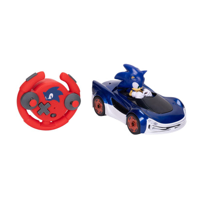 Sonic The Hedgehog - JAKKS Pacific - Sonic Drift RC Vehicle with Light Effects - Officially Licensed Video Game - Remote Controlled Interactive Toy