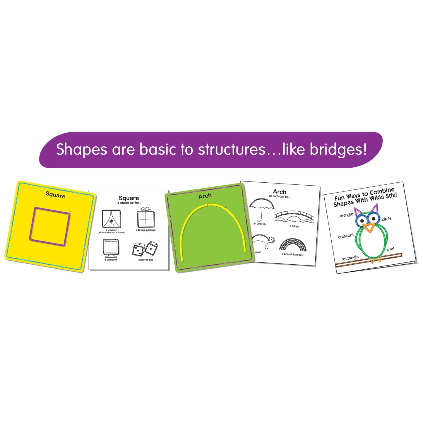Wikki Stix Basic Shapes Cards Kit