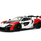 Jada Toys Hyper-Spec 1:24 McLaren Senna Die-cast Car - Opening Doors, Hood, Trunk, Rubber Tires(White/Red/Black)