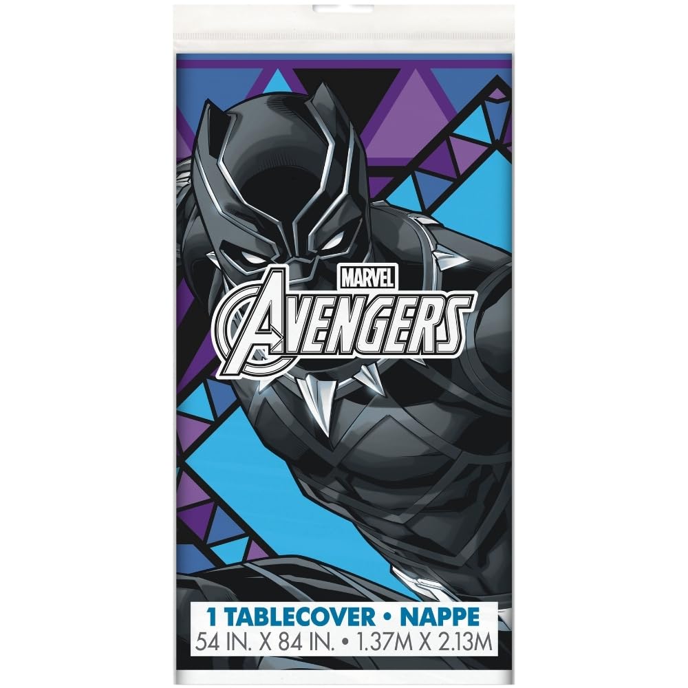 Unique Industries Black Panther Tablecover, 54" x 84", Plastic