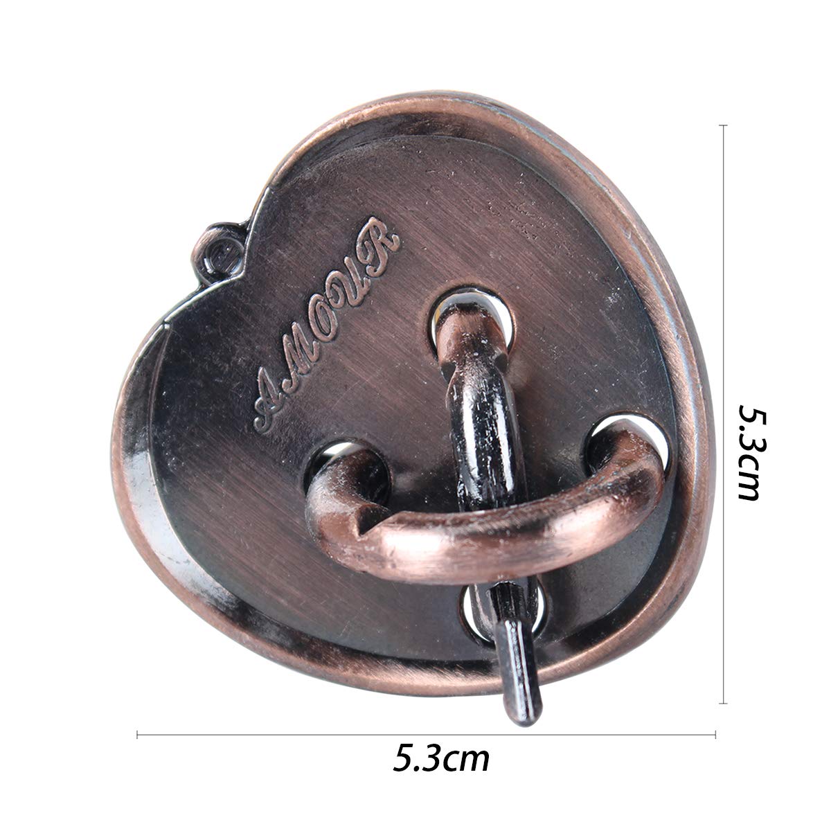 Brain Teaser Puzzle for Adults Puzzles Metal Hole Lock Adult Educational Toy Jigsaw IQ Puzzle (Orange)