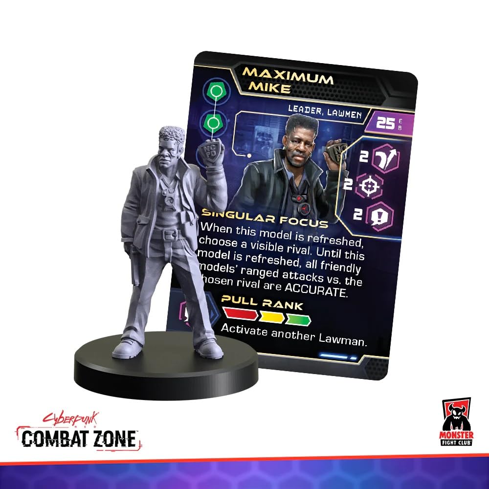 Monster Fight Club Cyberpunk Red Combat Zone Miniatures Expansion: Lawmen Starter Gang
