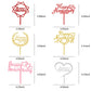24Pcs Happy Anniversary Cake Topper Multicolour Acrylic Wedding Anniversary Cake Topper for Wedding Retirement Anniversary Celeration Party