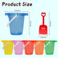 Holady 7.6" Inch Sand Beach Buckets Pail and Sand Shovels Set for Kids,Sand Bucket Water Bucket for Beach Fun Great Summer Party Accessory