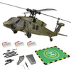 YounggDiy Mini WL K170 Black Hawkk Helicopter for Adults, WL K170 Black Hawkk UH-60L 170 2.4G 4CH Flybarless RC Helicopter, Outdoor Hobby RC Toy Model
