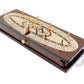 House of Cribbage - Continuous Cribbage Board/Box Inlaid in Wenge Wood/Maple : 4 Track - Sliding Lids, Drawer & Metal Pegs with Score Marking Fields