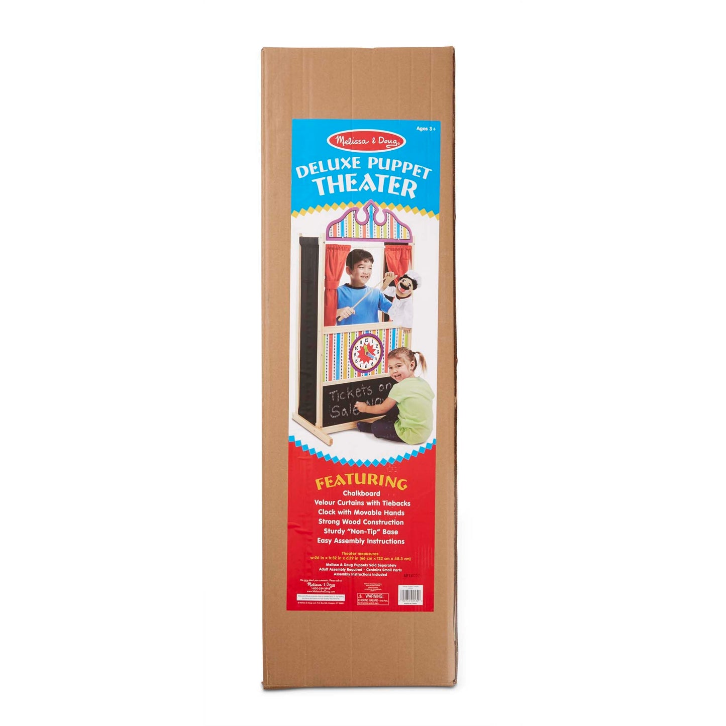 Melissa & Doug Deluxe Puppet Theater - Sturdy Wooden Construction, Age 6+