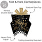 Big Dot of Happiness New Year’s Eve - Gold - Table Decorations - New Years Eve Party Fold and Flare Centerpieces - 10 Count