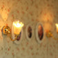 iLAND Dollhouse Accessories of Dollhouse Lights Floral Wall Light w/Plug, Elegant Miniature Lamp Wall Sconce of Mini House Lighting Fits 1/12 Scale