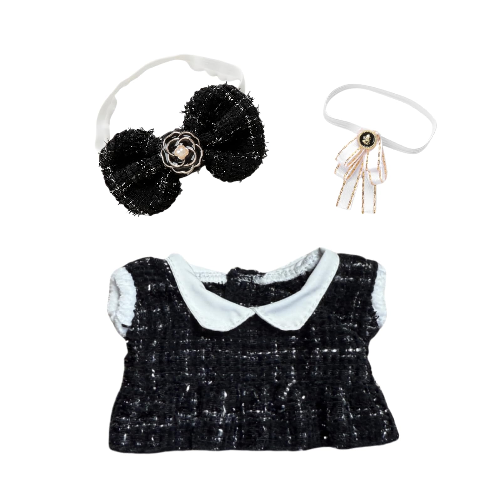 17cm Doll Clothes Set, 3 Pieces Dress Outfit Set for 6.7inch Doll Suit, Luxury Chic Hat & Clothes Accessories for 1st/2nd/3rd Gen Dolls Play & Display