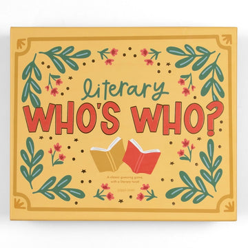 Pippi Post Literary Who's Who Classic Board Game, 28 Character Cards, Book Themed Guessing Game with Character Profiles, 11.5x13.75 Inches, Two Player