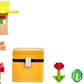 Minecraft Mob Head Minis Villager Guarding Iron Golem Pack with 2 Action Figures & Accessories, Incudes Authentic Pixelated Video-Game Characters