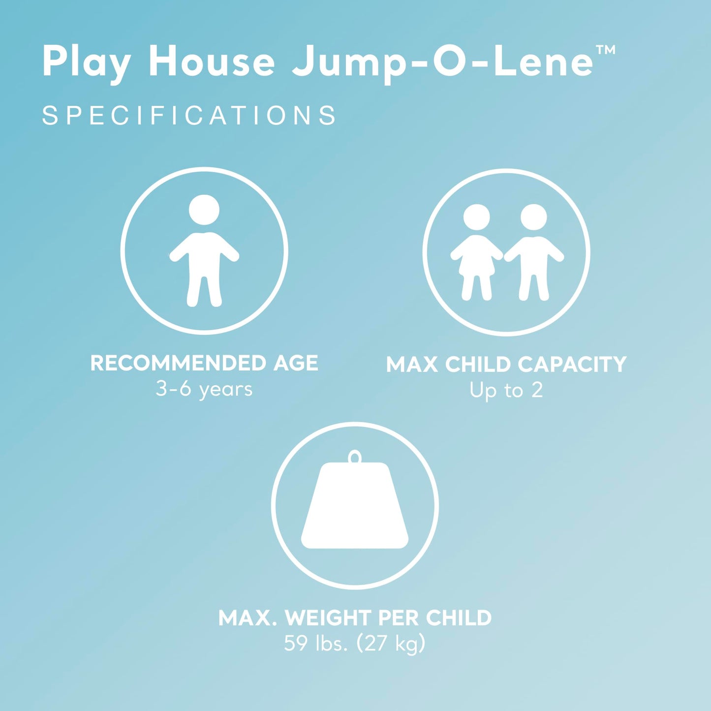 Intex 2 Pack Inflatable Jump-O-Lene Indoor or Outdoor Playhouse Bounce Castle House