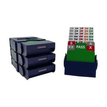 Baron Barclay Bid Pal - Bridge Bidding Devices for The Card Game Bridge - Set of 4 (Blue)