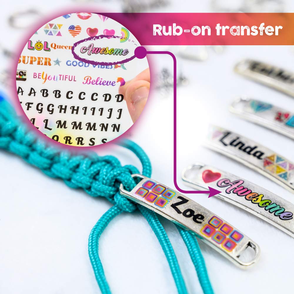 Glittery Garden Paracord Bracelet Making Kit with Charms. Art & Craft Gift