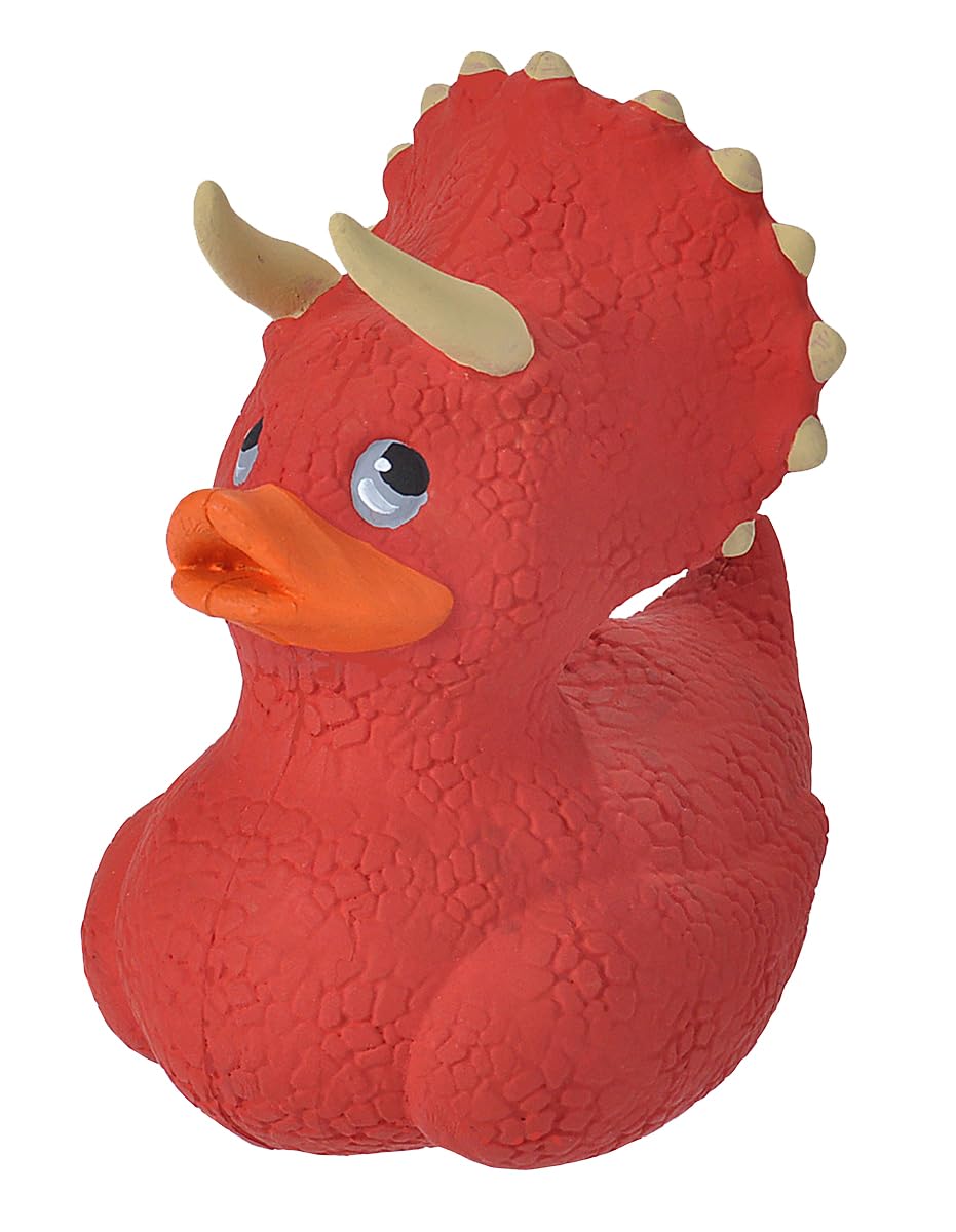 Wild Republic Rubber Duck Triceratops - 4"