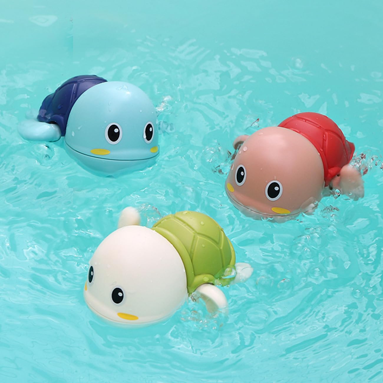 SEPHIX Bath Toys for Toddlers 1-3, Cute Swimming Turtle Bath Toys for 1 2 Year Old Boy Girl Gifts, Water Pool Toys for Baby Toddler Toys Age 1-4