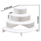 2PCS Tier Corner Shelf Display Riser for Figurines - Curved Wooden Display Shelf for Mini Figures, Collectibles, Space Saving Desktop Display Stand