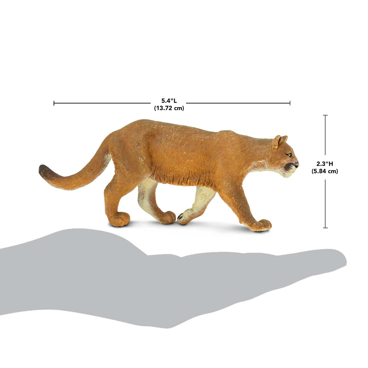 Safari Ltd. Mountain Lion Figurine - Realistic 5.5" Hand-Painted Wildlife Figure - Educational Toy for Boys, Girls & Kids Ages 3+