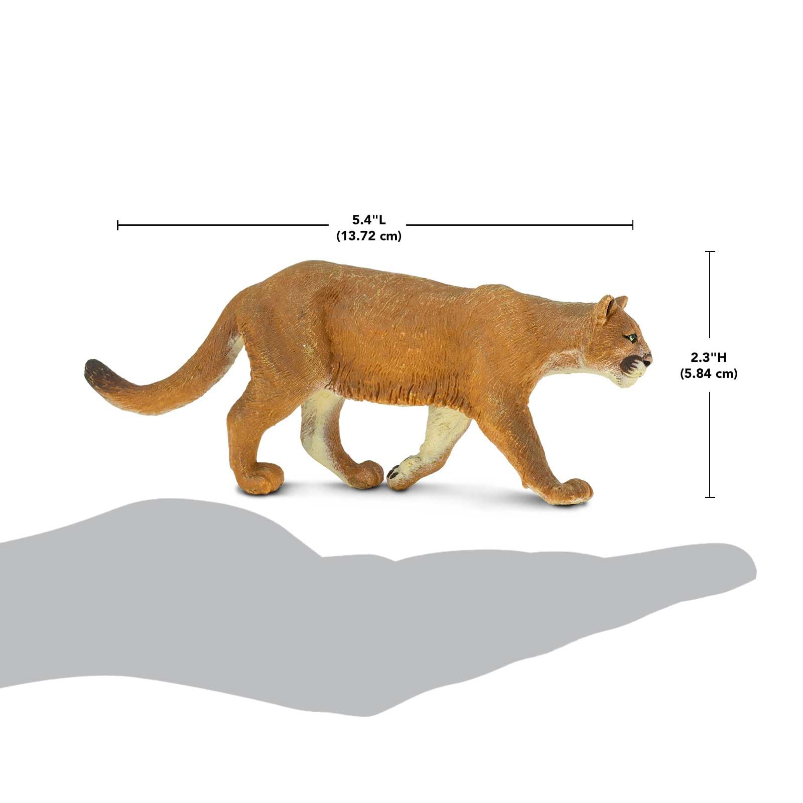 Safari Ltd. Mountain Lion Figurine - Realistic 5.5" Hand-Painted Wildlife Figure - Educational Toy for Boys, Girls & Kids Ages 3+
