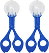 Sluswallow 2Pcs Blue Fine Motor Skill, Hand-Eye Coordination Plastic Scissor Clamp Small Butterfly Clip, Scoopers for Nature Exploration Observation