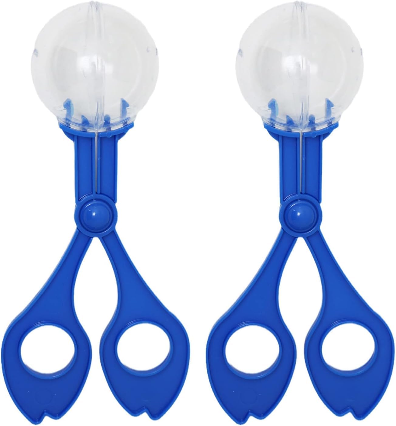Sluswallow 2Pcs Blue Fine Motor Skill, Hand-Eye Coordination Plastic Scissor Clamp Small Butterfly Clip, Scoopers for Nature Exploration Observation