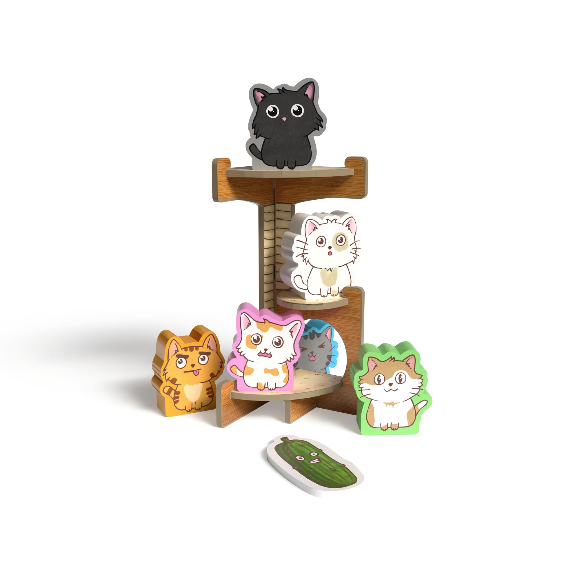 Envy Born Games Cats vs Cucumbers - Dice & Card Game | Hilarious Cat Themed Press Your Luck Game | Roll, Collect, and Outsmart Your Feline Foes |